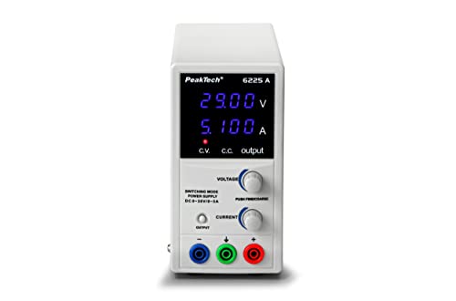 PeakTech 6225 A – Fuente de alimentación 0-30V / 0-5A, ajustable, DC con...